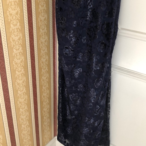 Blue one shoulder lace gown - Picture 3 of 6